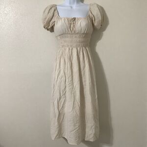 Milkmaid dress Ren Faire Cottagecore cream ivory